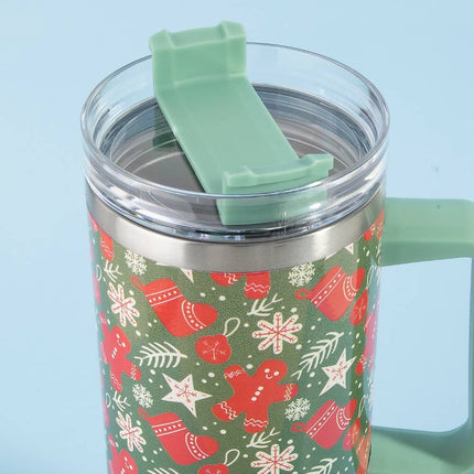 Gingerbread Holiday 40oz Stainless Steel Tumbler